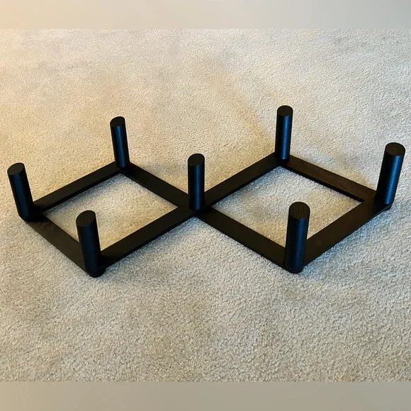 Black Wooden Expandable Accordion style Wall Mounted Rack 7 Hooks - Picture 4 of 12